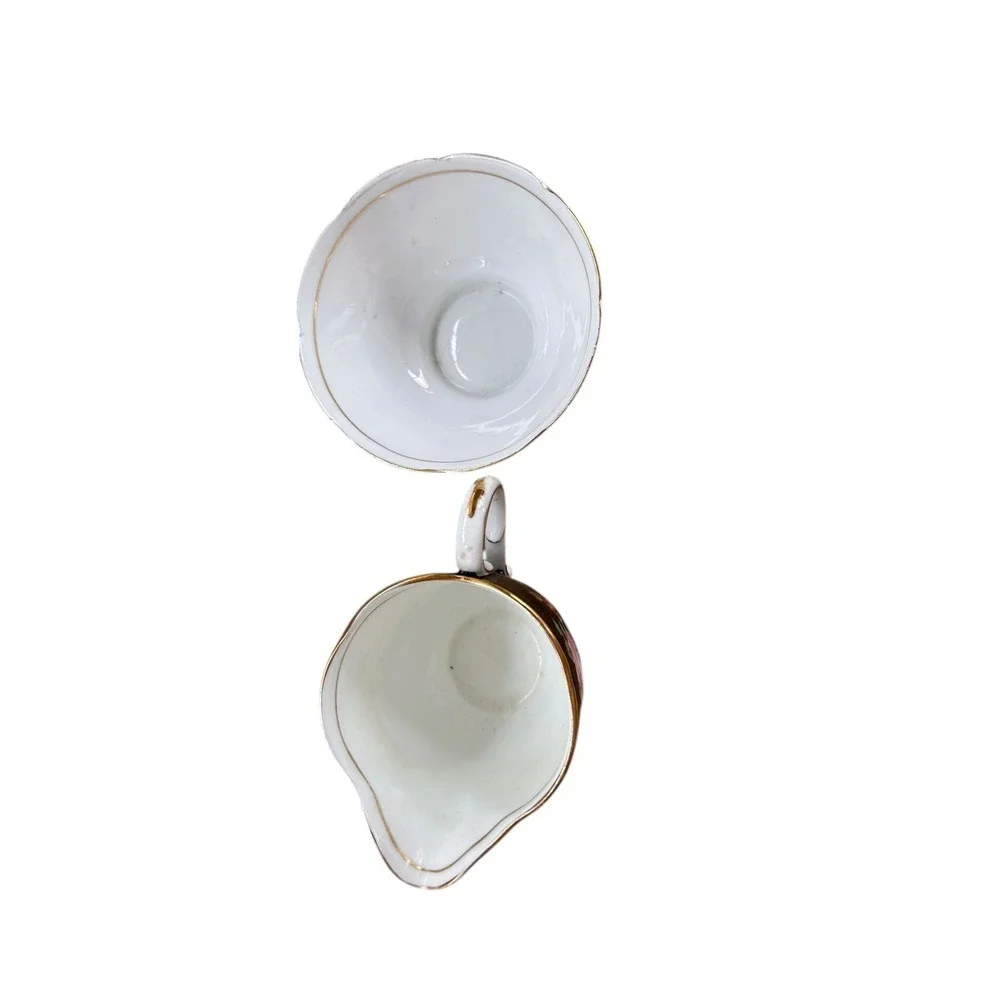 Paragon Sugar & Creamer Black floral